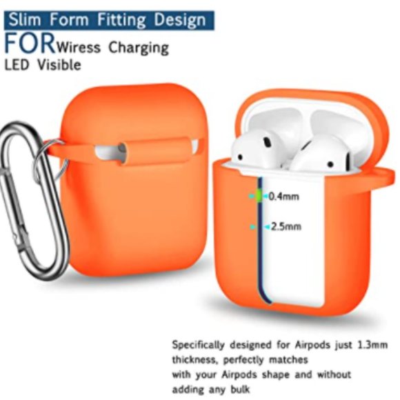 AirPods Case Cover with Keychain, Full Protective - Picture 3 of 7